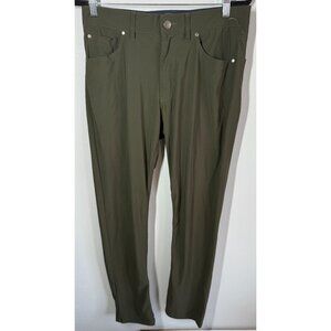Vintage Genes Performance Chino Pants Mens 32x32 Green Stretch Golf Smart Casual